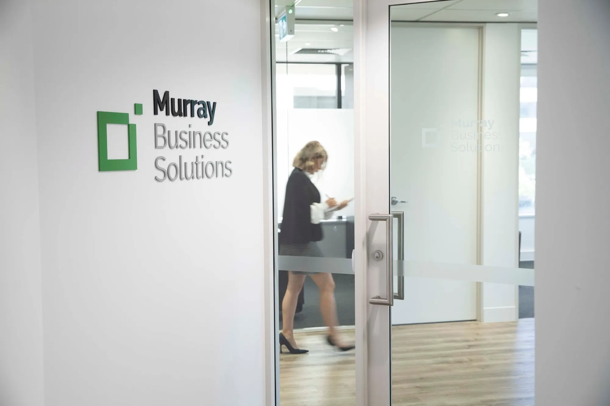 The Murray Business Solutions office door